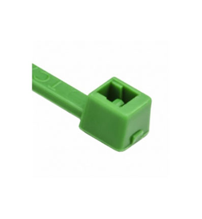 Cable Ties, 4″, 18# Tensile Strength, Green, 100 Per Pack